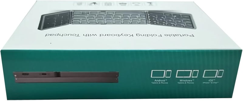 MoKo összecsukható Bluetooth billentyűzet érintőpaddal, számgombokkal - többeszközös, újratölthető