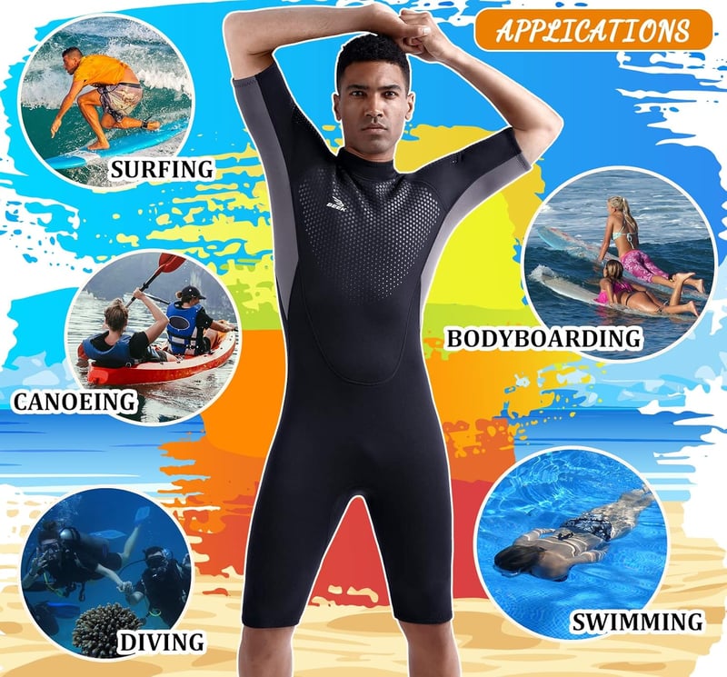 Costum de neopren BEEK 3mm pentru bărbați și femei, cu fermoar la spate, pentru scufundări, snorkeling și surfing