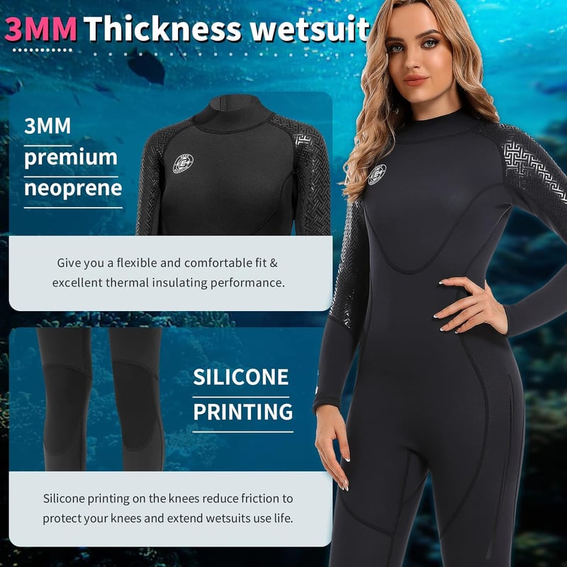 BEEK Neoprén Wetsuit 3mm UV Védelem Férfi Női Búvárkodás Úszás