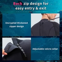 BEEK Neoprén Wetsuit 3mm UV Védelemmel Férfi Női Hátzipper Búvárkodáshoz 5