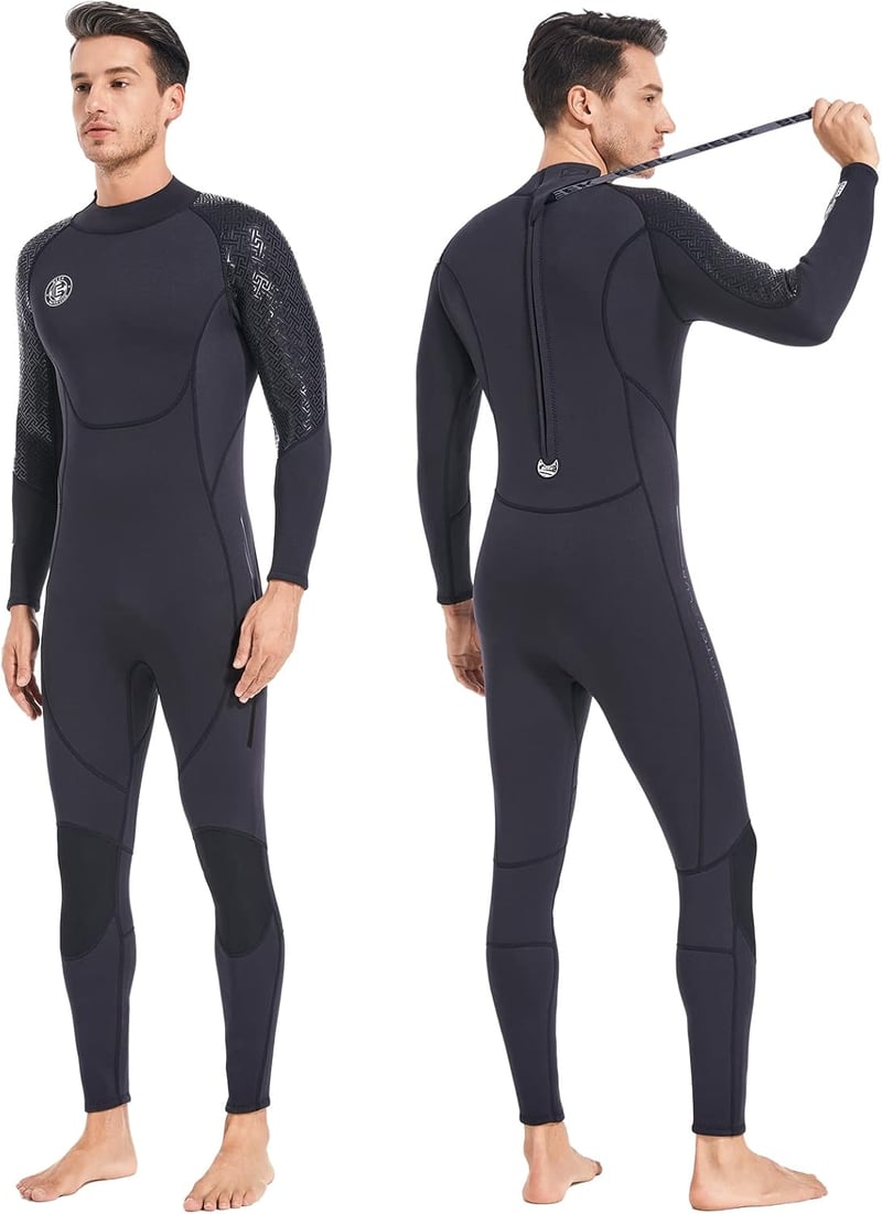 BEEK Neoprén Wetsuit 3mm UV Védelemmel Férfi Női Hátzipper Búvárkodáshoz