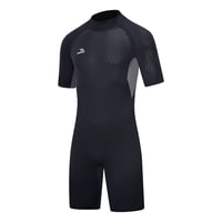 Neoprénový potápačský oblek BEEK Shorty 3 mm, so zadným zipsom, unisex - čierna/sivá 1