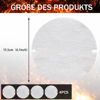 Beekeg 4db kályha csőtömítés lapos tömítés 120-150mm 1400°C hőálló 3
