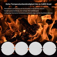 Beekeg 4db kályha csőtömítés lapos tömítés 120-150mm 1400°C hőálló 5