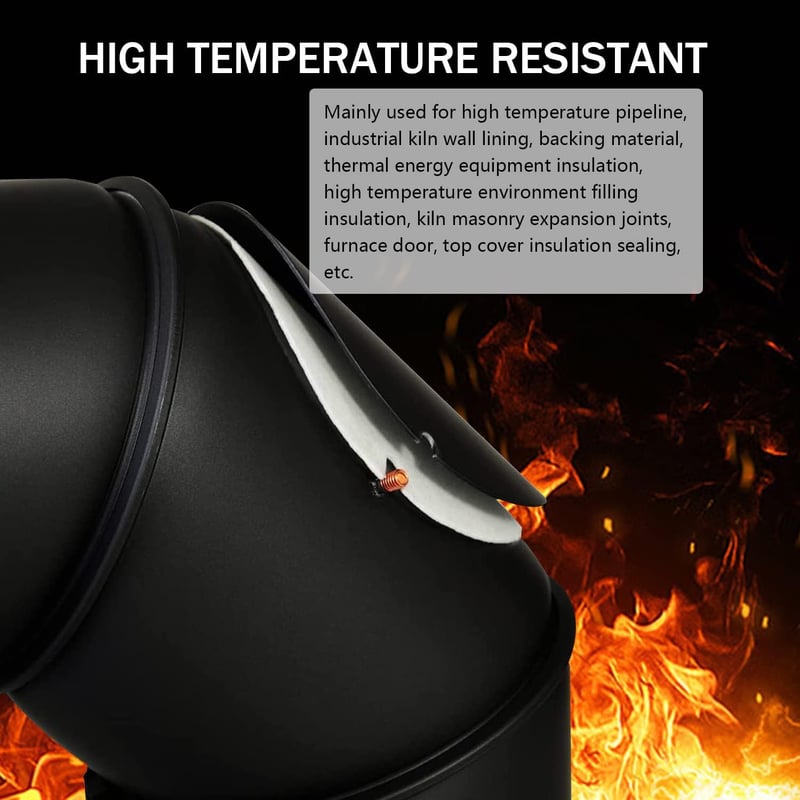 Beekeg 4db kályha csőtömítés lapos tömítés 120-150mm 1400°C hőálló