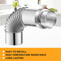 Beekeg Kémény Adapter 100-80mm Rozsdamentes Acél Redukció Alumínium Szalaggal 7