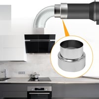 Beekeg Kémény Adapter 100-80mm Rozsdamentes Acél Redukció Alumínium Szalaggal 3