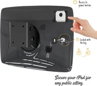 Beelta Fali Tablet Tartó 11" iPad 10, iPad Pro 11, Air 4-5 Készülékekhez - Zárható, Forgatható, Dönthető Konzol BSW102BA 4