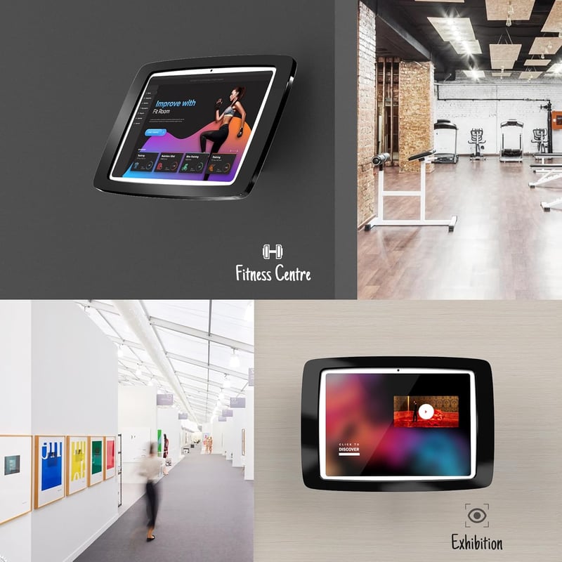 Beelta Fali Tablet Tartó 11" iPad 10, iPad Pro 11, Air 4-5 Készülékekhez - Zárható, Forgatható, Dönthető Konzol BSW102BA