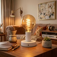 BEELUKY Set 2 Dulii E27 cu Întrerupător, Alb, Cablu de Alimentare 1,8 m cu Întrerupător pe Fir, pentru Lustre DIY, Lămpi de Masă Vintage, Living, Birou, 220V 3A, 2 bucăți 5