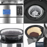 Filtračný kávovar BEEM Fresh-Aroma-Perfect II so vstavaným mlynčekom – termoska, nehrdzavejúca oceľ, 24-hodinový časovač, 1000 W, zásobník na zrnkovú kávu 180 g 4