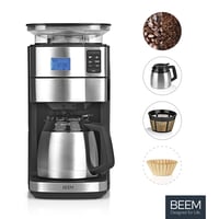 Filtračný kávovar BEEM Fresh-Aroma-Perfect II so vstavaným mlynčekom – termoska, nehrdzavejúca oceľ, 24-hodinový časovač, 1000 W, zásobník na zrnkovú kávu 180 g 2