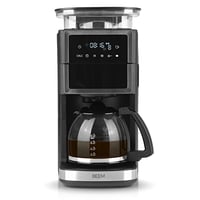 Cafetieră cu filtru BEEM FRESH-AROMA-PERFECT III cu râșniță încorporată, oțel inoxidabil, cană de sticlă, funcție de menținere la cald, Aroma Plus, temporizator 24 de ore, 1000 W, pentru 10 cești 1