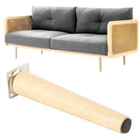Beenle-Icey 4 buc. Picioare de Mobilier din Lemn pentru Dulap și Masă, Comodă TV, Canapea, Pat, Masă de Dining, cu Plăcuțe de Montare Înclinate și Șuruburi, H20 cm 8
