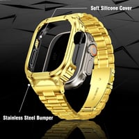 Apple Watch Ultra 49mm Strapabíró Fém Szíj Tokkal - Ezüst 6