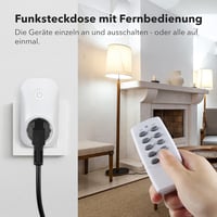 HBN Vezeték Nélküli Távirányítható Konnektor Szett - 3 Aljzat + Távirányító, 3680W, 30m Hatótáv, Öntanuló Funkció, Beltéri Használatra 4