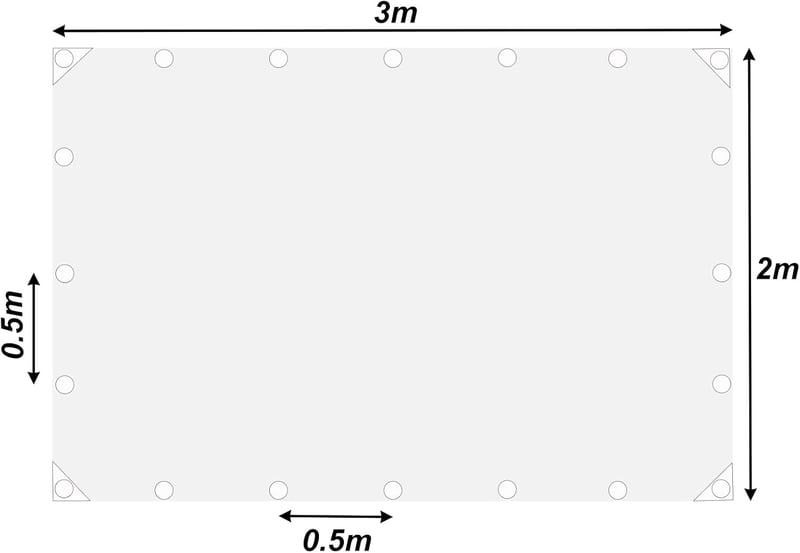 BeGrit 2x3m Átlátszó Takaróponyva Szemekkel 430gsm Vízálló PVC Erkély Terasz