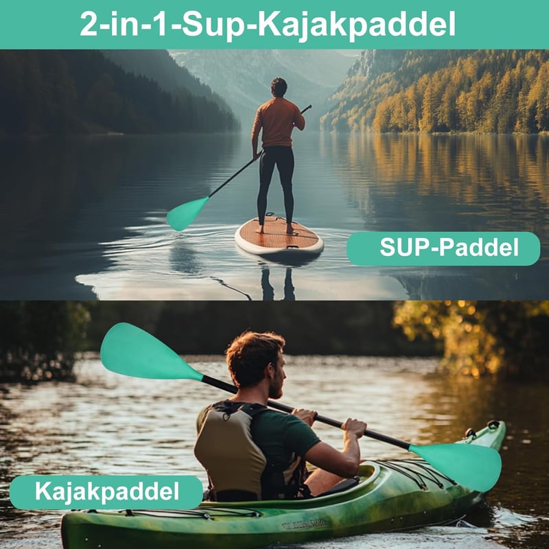 BeGrit Állítható Kajak Evező 2 az 1-ben Alumínium Dupla Lapát SUP-hoz