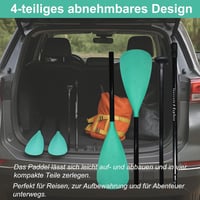 BeGrit Állítható Kajak Evező 2 az 1-ben Alumínium Dupla Lapát SUP-hoz 6