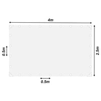 BeGrit prozirna zaštitna cerada 430 gsm PVC, s ušicama - 2,5x4 m 2