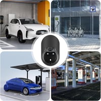 Behogan Type 2 EV töltőkábel tartó fali rögzítéshez, elektromos autó töltőállomáshoz 7