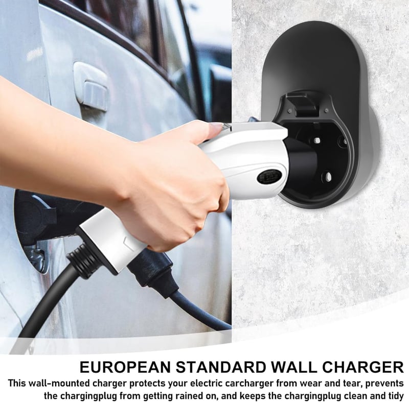 Behogan Type 2 EV töltőkábel tartó fali rögzítéshez, elektromos autó töltőállomáshoz