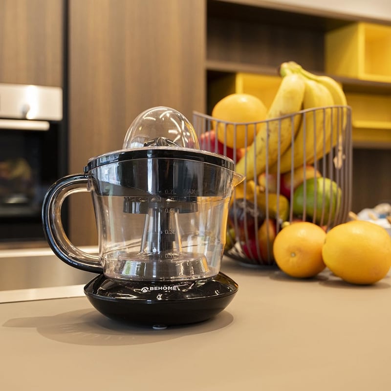 BEHOME elektromos citromfacsaró 700ml kapacitás, dupla kúp, rozsdamentes acél