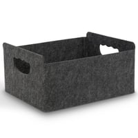 BEHONA filc košara za odlaganje, sklopiva - crna - 31,5x25x15 cm 1