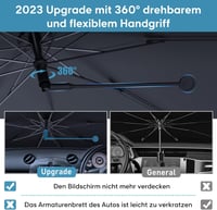 Behozel 360° Forgatható Autó Napvédő, UV Védelem, Hővédelem, Összecsukható 3