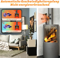 Behozel 4 lapátos kályha ventilátor, áramellátás nélküli, csendes működés, hatékony hőelosztás 2