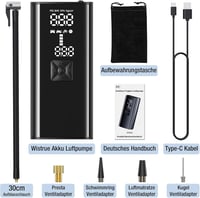 Behozel Elektromos Légpumpa 5200mAh Akkumulátor, Digitális LCD Kijelző, Kerékpár Motorkerékpár Autó Pumpa 8