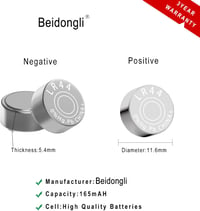 Beidongli AG13 LR44 1.5V gombelem 40db higanymentes 4
