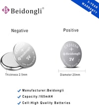 Beidongli CR2025 3V Lítium Gombelem 10db TAN Generátor Elemcsomag 2