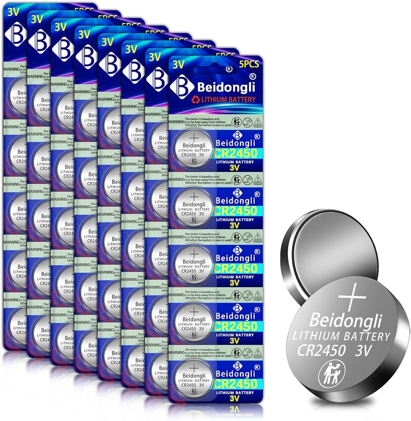 Beidongli CR2450 3V Lítium Gombelem 40 db Csomag