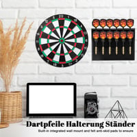 Suport din lemn BEIMEIII pentru săgeți, negru – pentru depozitarea a 24 de săgeți, compatibil cu săgeți steel și soft, accesoriu pentru darts de masă 5