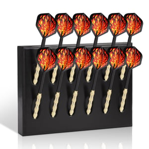 BEIMEIII Fa Darttartó Állvány Fekete, 24 Darts Tárolására, Steel és Soft Dartokhoz — enyhén sérült hátoldal (állapot: lásd a 2. képet)
