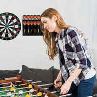 Suport din lemn BEIMEIII pentru săgeți, negru – pentru depozitarea a 24 de săgeți, compatibil cu săgeți steel și soft, accesoriu pentru darts de masă 6