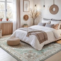 BEIMO Vintage szőnyeg 160x230 cm, csúszásmentes, menta zöld, mosható, nappali hálószoba 7