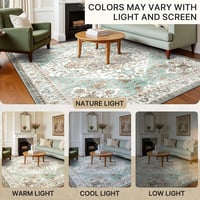 BEIMO Vintage szőnyeg 160x230 cm, csúszásmentes, menta zöld, mosható, nappali hálószoba 6