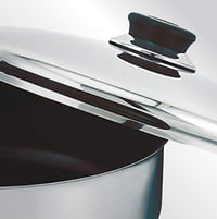 Cratiță din oțel inoxidabil Beka Polo cu capac din sticlă, bază cu 3 straturi, 16 cm, pentru inducție, compatibilă cu mașina de spălat vase 2