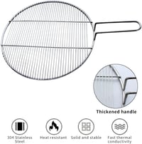 Bekasa 40 cm rozsdamentes kerek grillrács 39 támasztóval, BBQ cseregrill 5