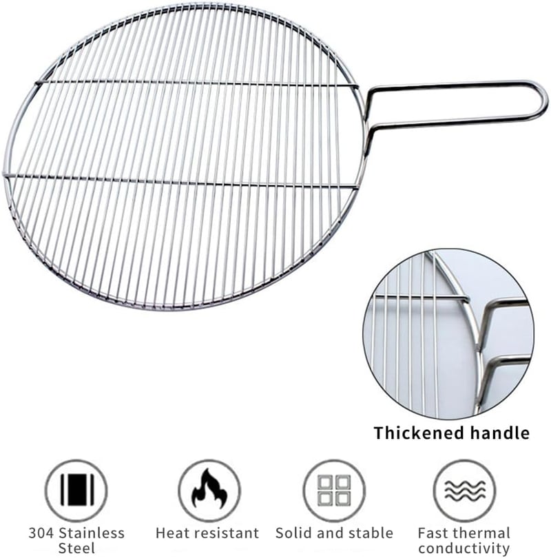 Bekasa 40 cm rozsdamentes kerek grillrács 39 támasztóval, BBQ cseregrill