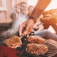 Bekasa okrúhly nerezový grilovací rošt, priemer 38 cm, 11 tyčí, rozostup mriežky 3 cm, príslušenstvo na BBQ gril na drevené uhlie, kemping, záhrada, piknik 5