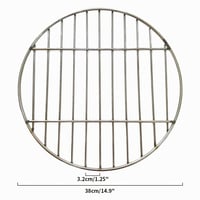 Bekasa okrúhly nerezový grilovací rošt, priemer 38 cm, 11 tyčí, rozostup mriežky 3 cm, príslušenstvo na BBQ gril na drevené uhlie, kemping, záhrada, piknik 2