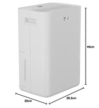 Odvlhčovač vzduchu Beko BDPO 010, 10 l/deň, R290, 2,2 l nádrž na vodu, 12-hodinový časovač, dotykový panel, tichý režim, biely 7