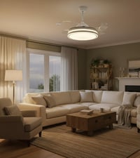 Ventilator de tavan Bel Air Home Cocon DC cu iluminare LED și telecomandă, 36W, 6 viteze, 3 temperaturi de culoare (3000K-4000K-6500K), alb 9