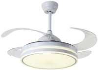 Ventilator de tavan Bel Air Home Cocon DC cu iluminare LED și telecomandă, 36W, 6 viteze, 3 temperaturi de culoare (3000K-4000K-6500K), alb 1