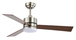 Stropni ventilator Bel Air Home Kilim s LED svjetlom od 20 W, DC motorom, 6 brzina, 3 temperature svjetla, daljinskim upravljačem, u boji trešnje i oraha, od MDF-a