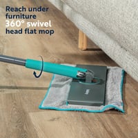 Veľký mop Beldray AntiBac Clip to Grip s 360-stupňovou otočnou hygienickou hlavicou s uvoľňovaním tlaku, vhodný na dlažbu, podlahy, okná a zrkadlá, so 6 návlekmi 8