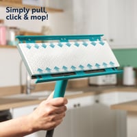 Veľký mop Beldray AntiBac Clip to Grip s 360-stupňovou otočnou hygienickou hlavicou s uvoľňovaním tlaku, vhodný na dlažbu, podlahy, okná a zrkadlá, so 6 návlekmi 7